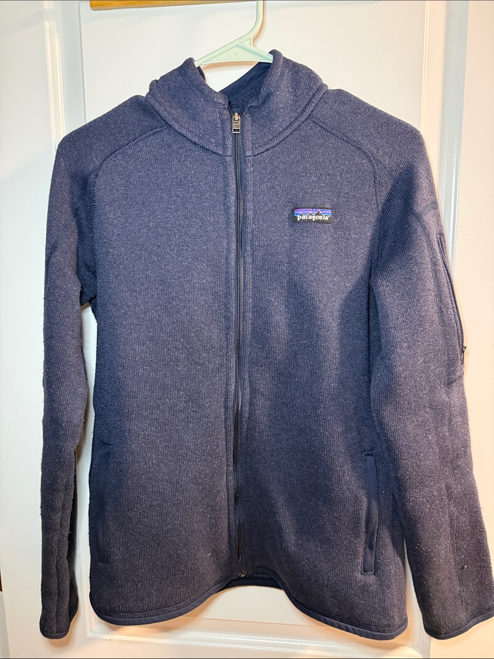 Patagonia Navy Full-Zip Hooded Fleece Jacket